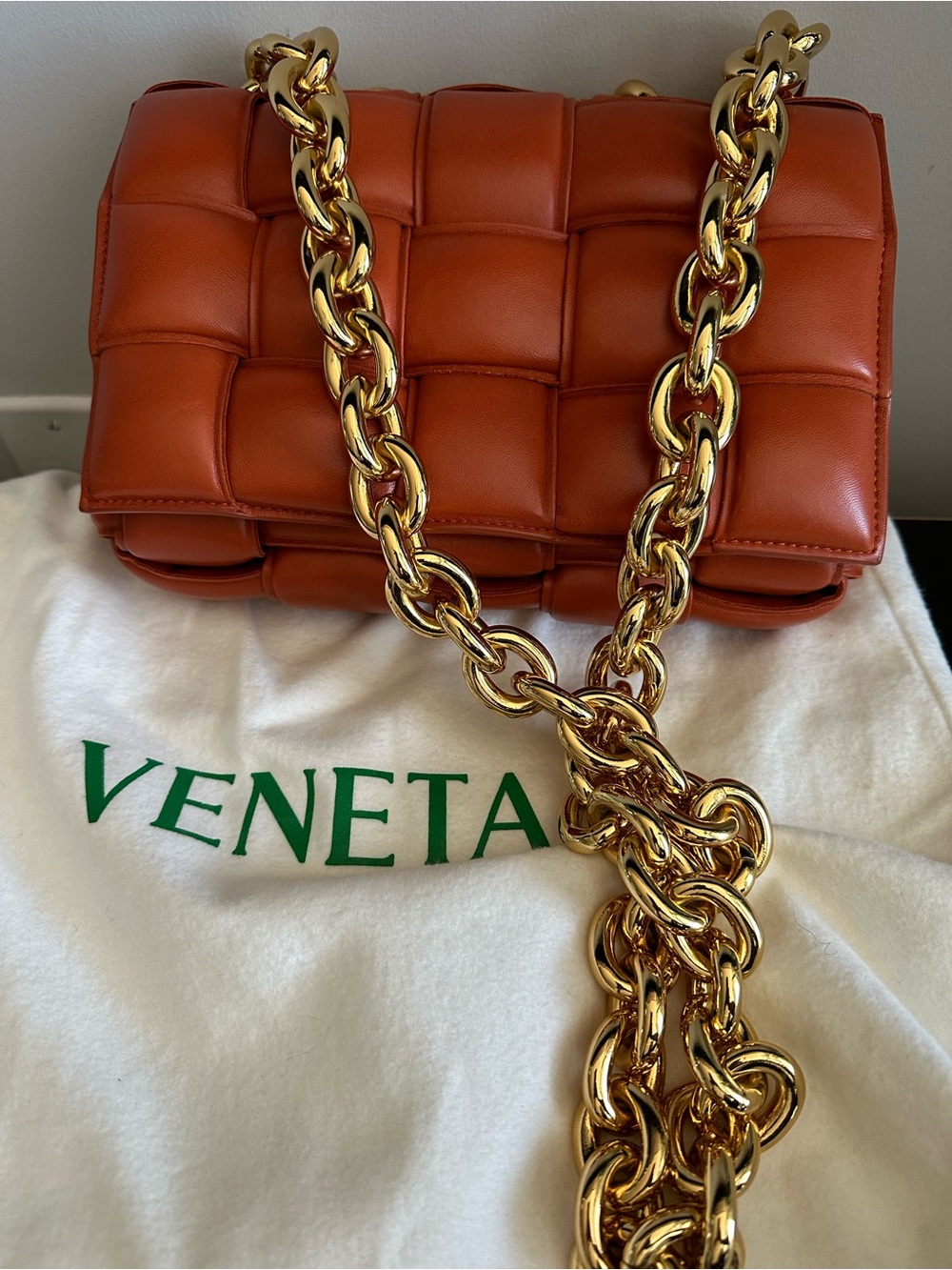 Bottega Veneta Chain Cassette Padded Leather Crossbody Bag NWT